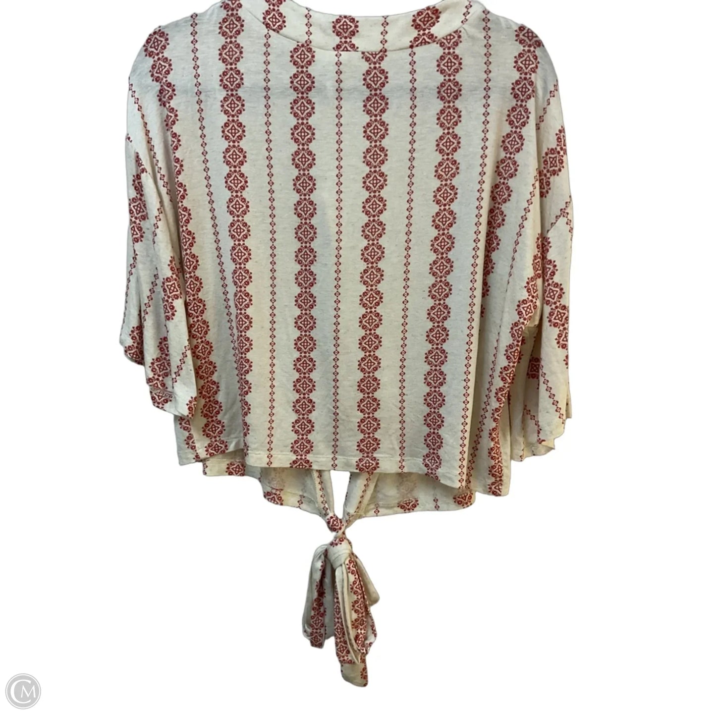Kimono By Hem & Thread In Cream & Red, Size: M