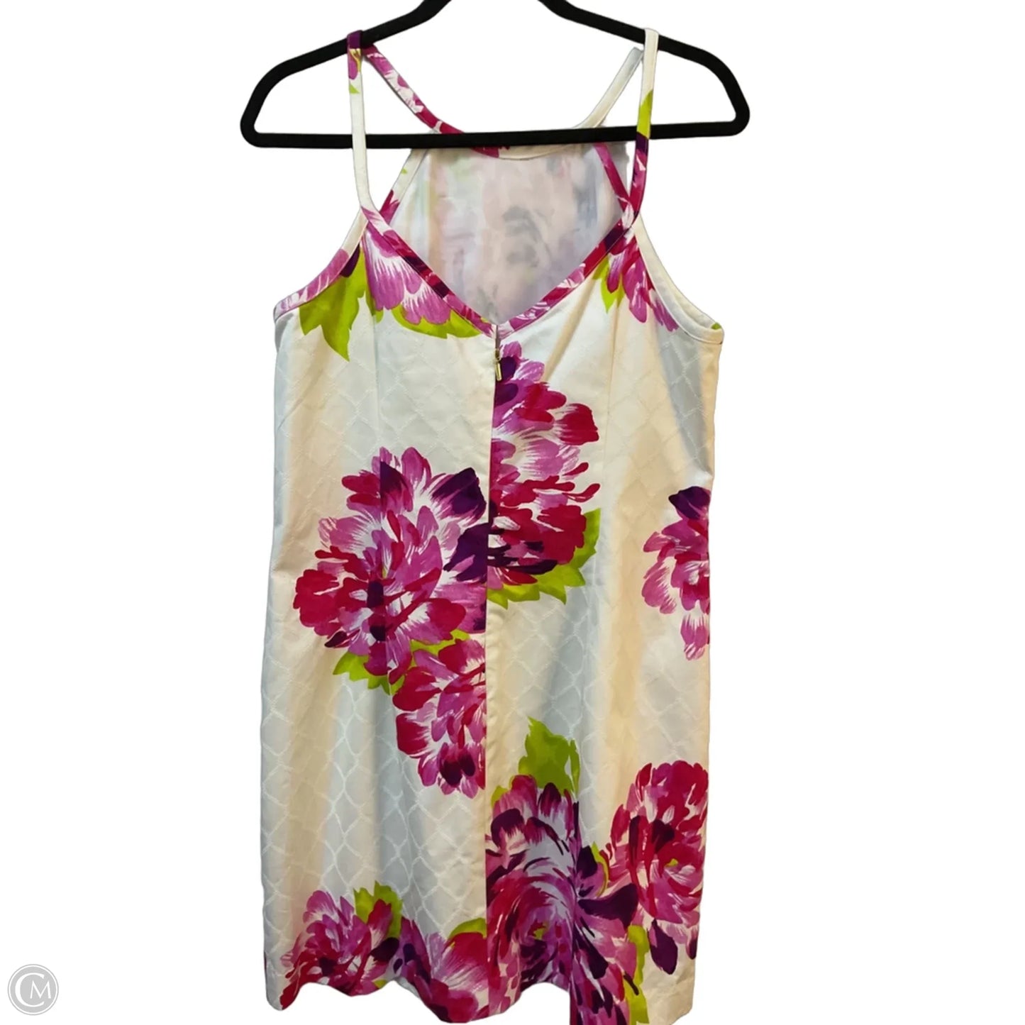 Dress Casual Short By Trina Turk In Pink & White, Size: 14