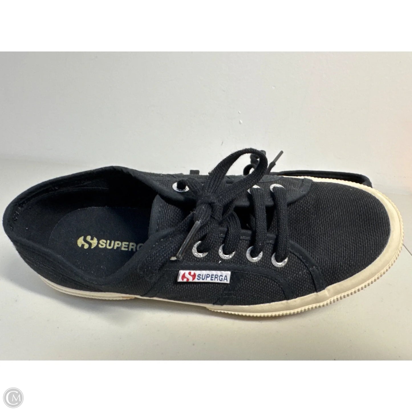 Shoes Sneakers By Superga In Black, Size: 6.5