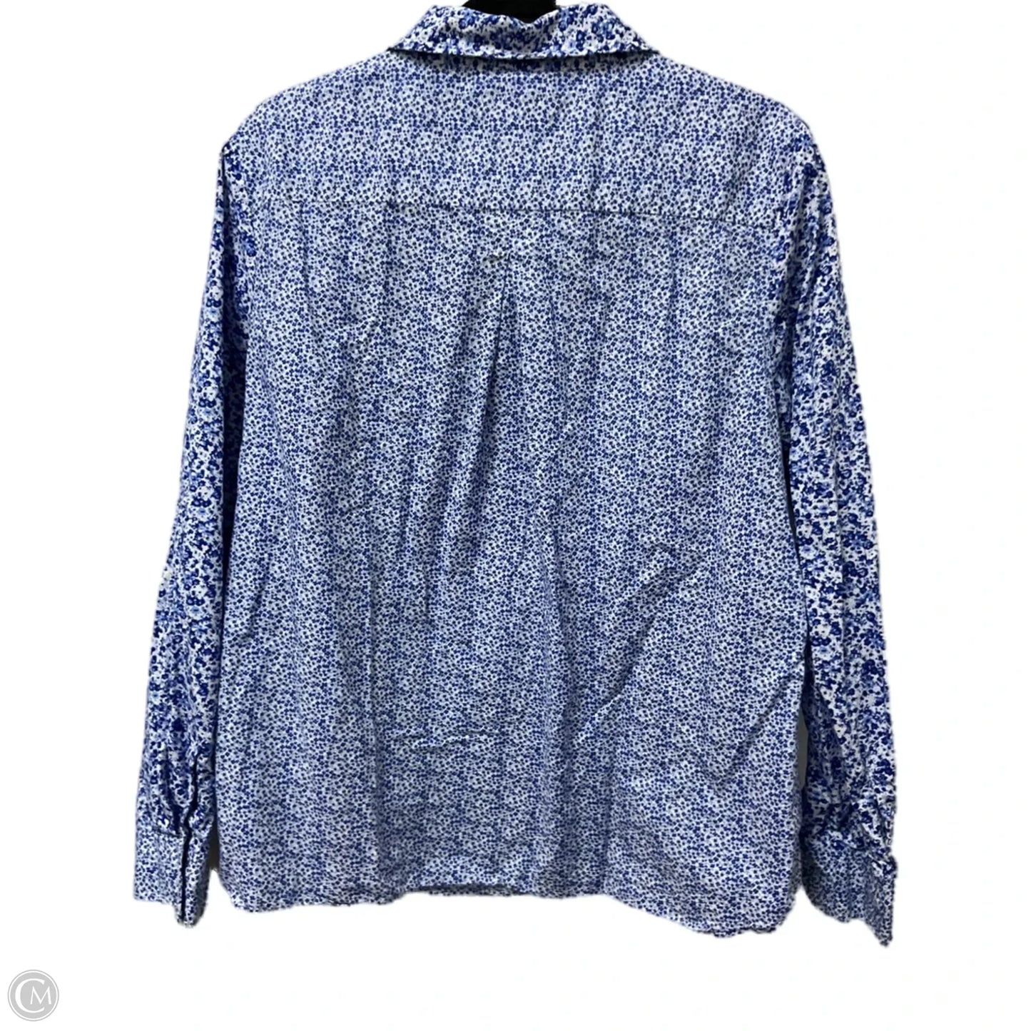 Top Long Sleeve By Tommy Hilfiger In Blue & White, Size: Xl