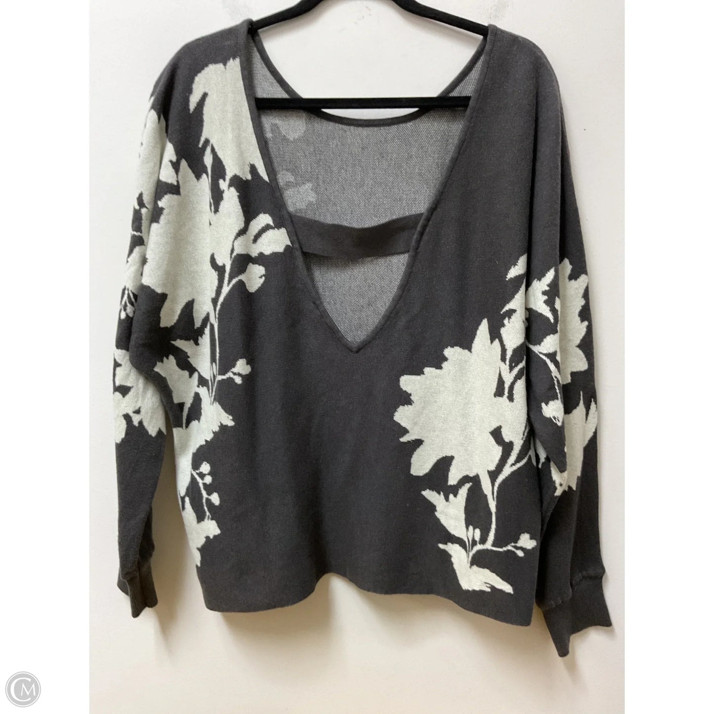 Sweater By Daily Practice By Anthropologie In Cream & Grey, Size: L
