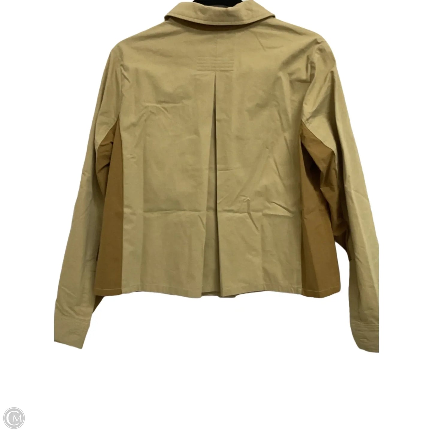 Jacket Shirt By Cabi In Brown & Tan, Size: S