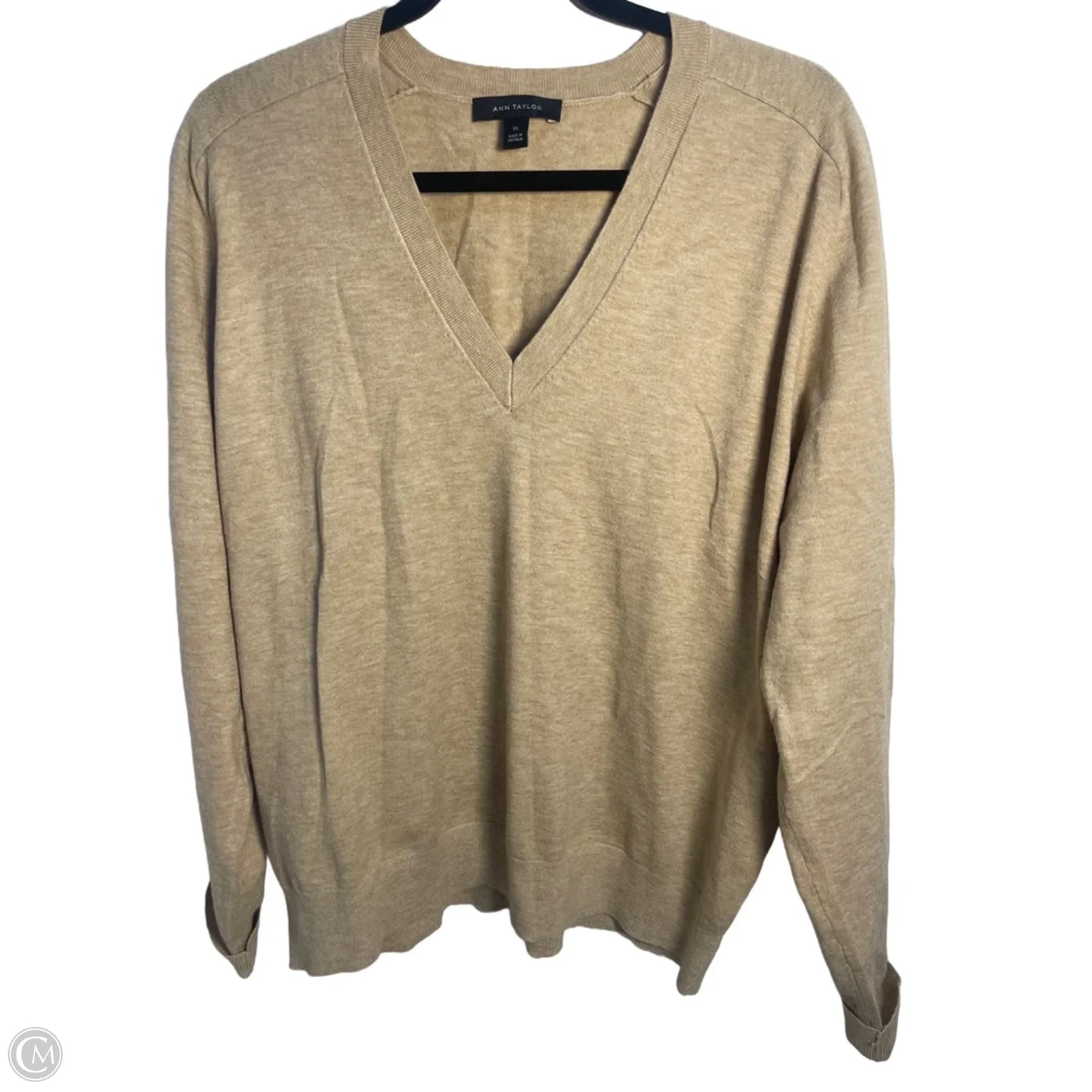 Sweater By Ann Taylor In Beige, Size: Xl