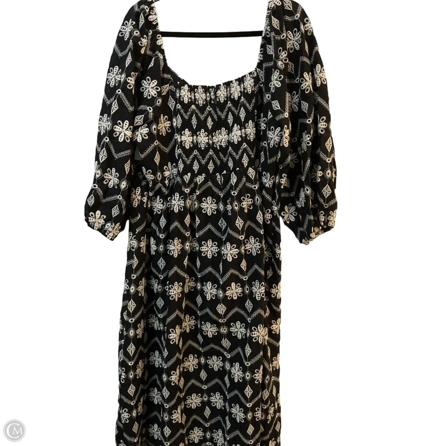 Dress Party Midi By Sugar Lips In Black & Cream, Size: 3x