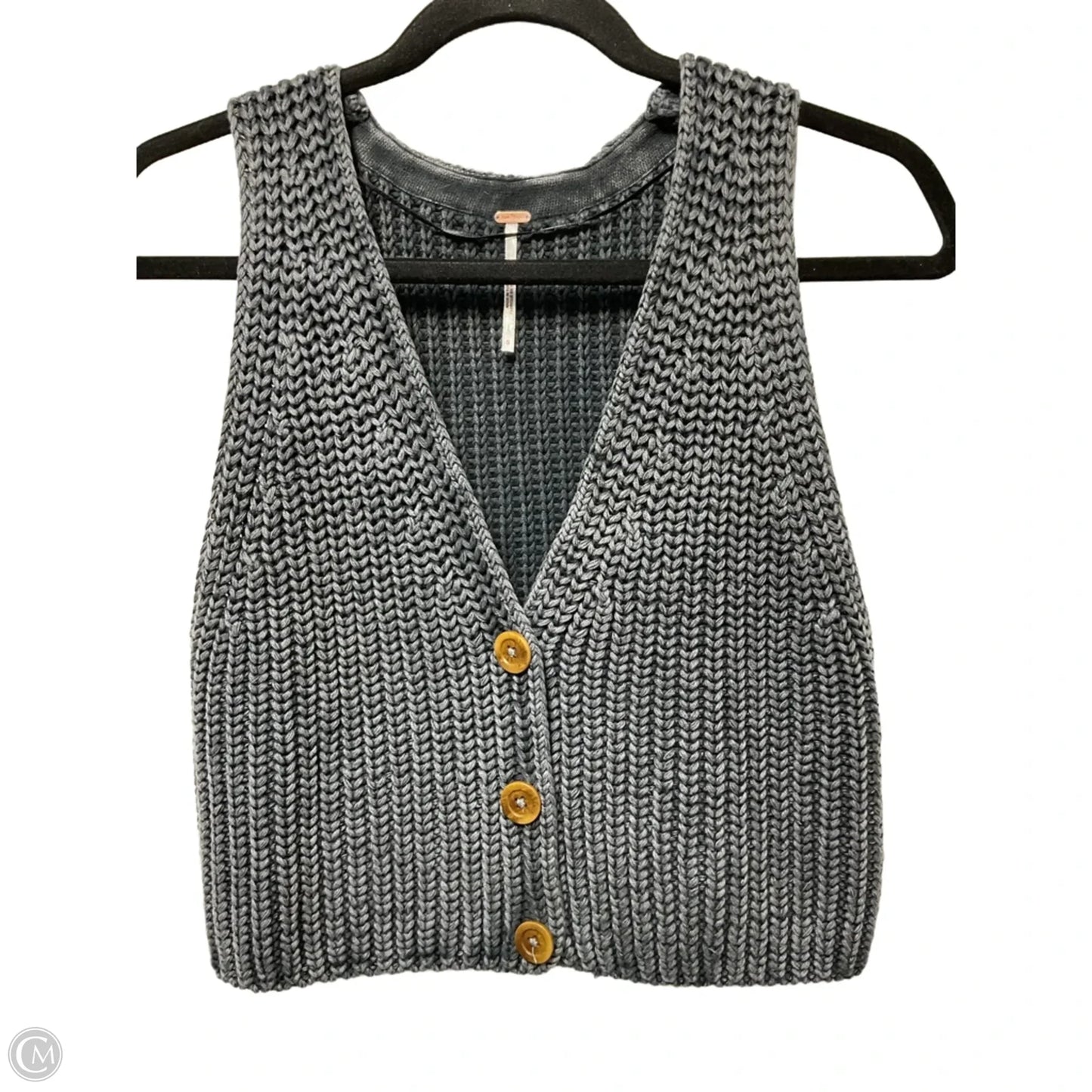 Vest Sweater By Free People In Grey, Size: S