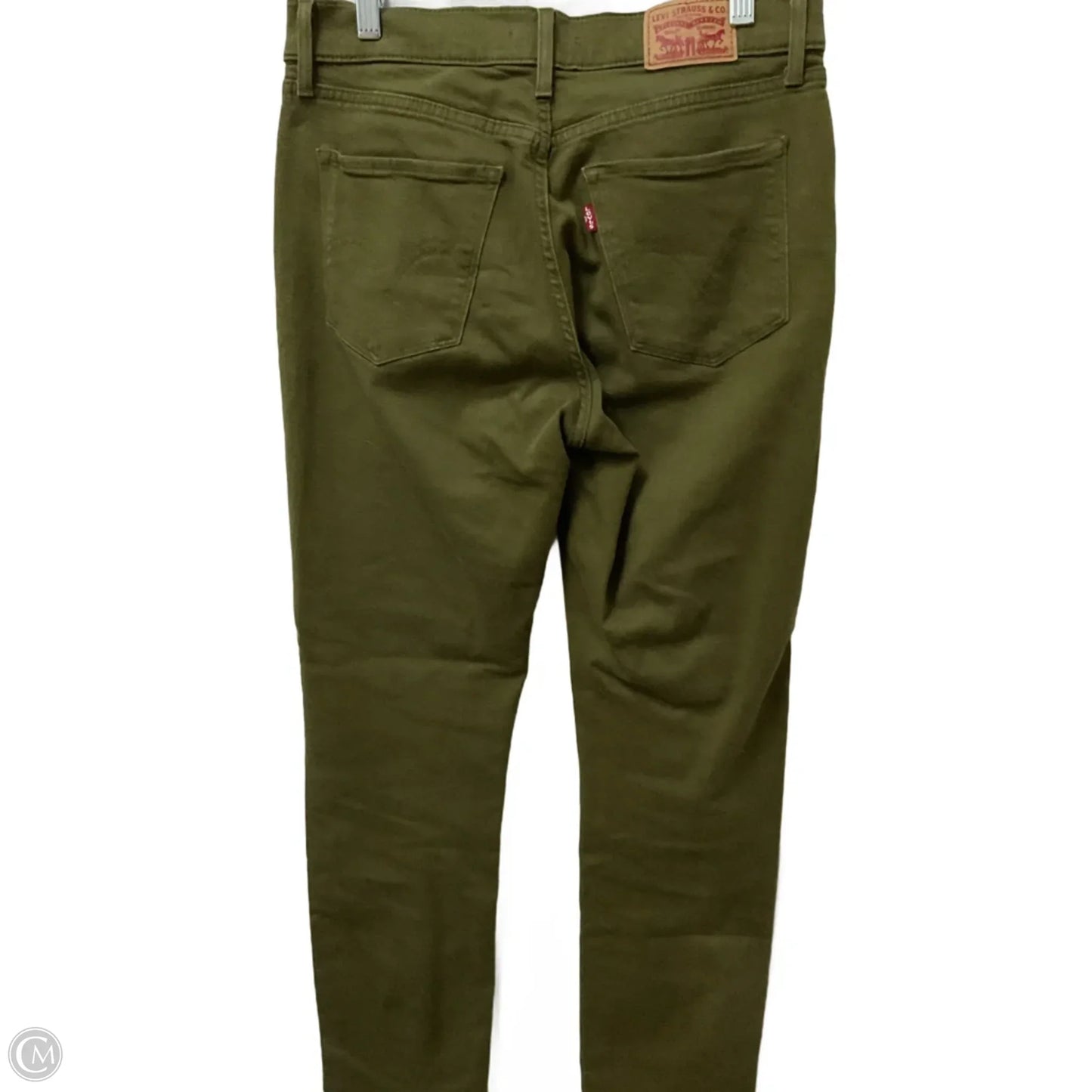 Jeans Straight By Levis In Green Denim, Size: 4