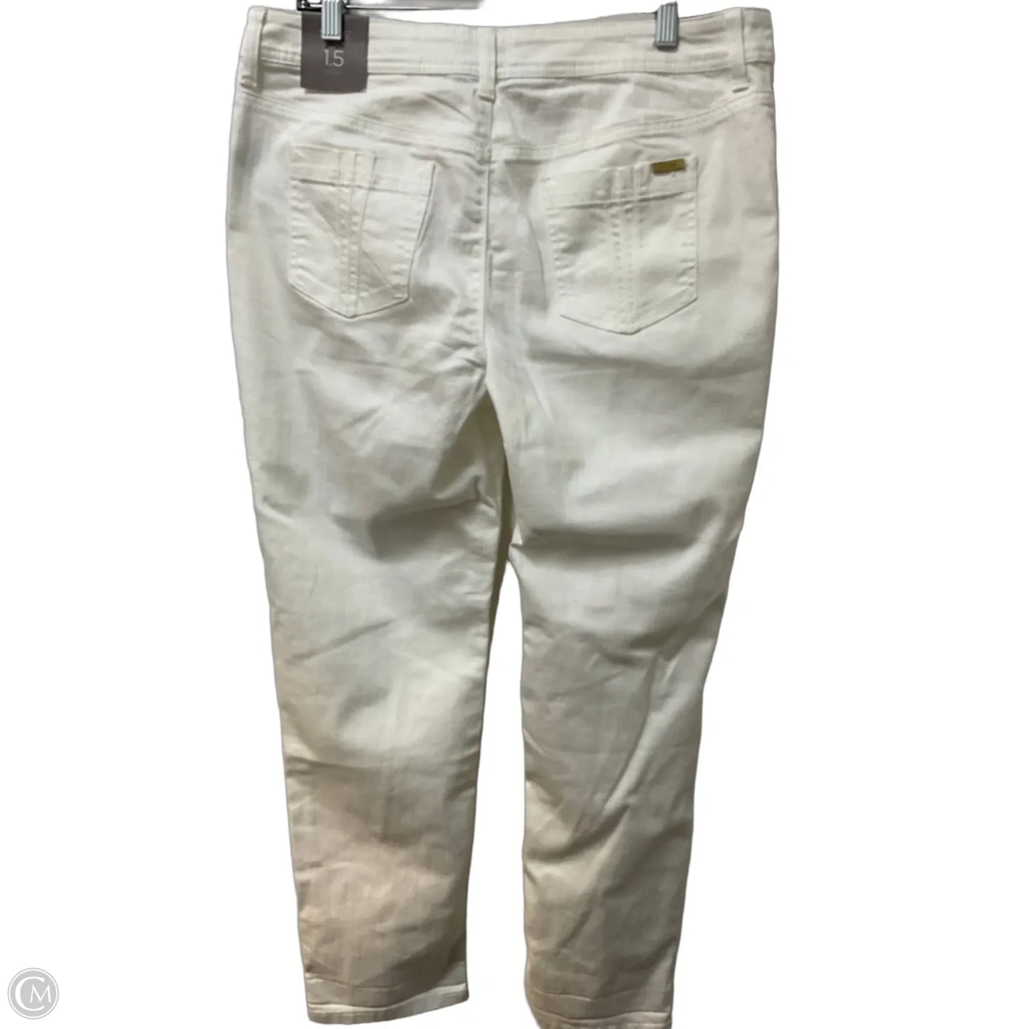 Jeans Straight By Chicos In White Denim, Size: 10