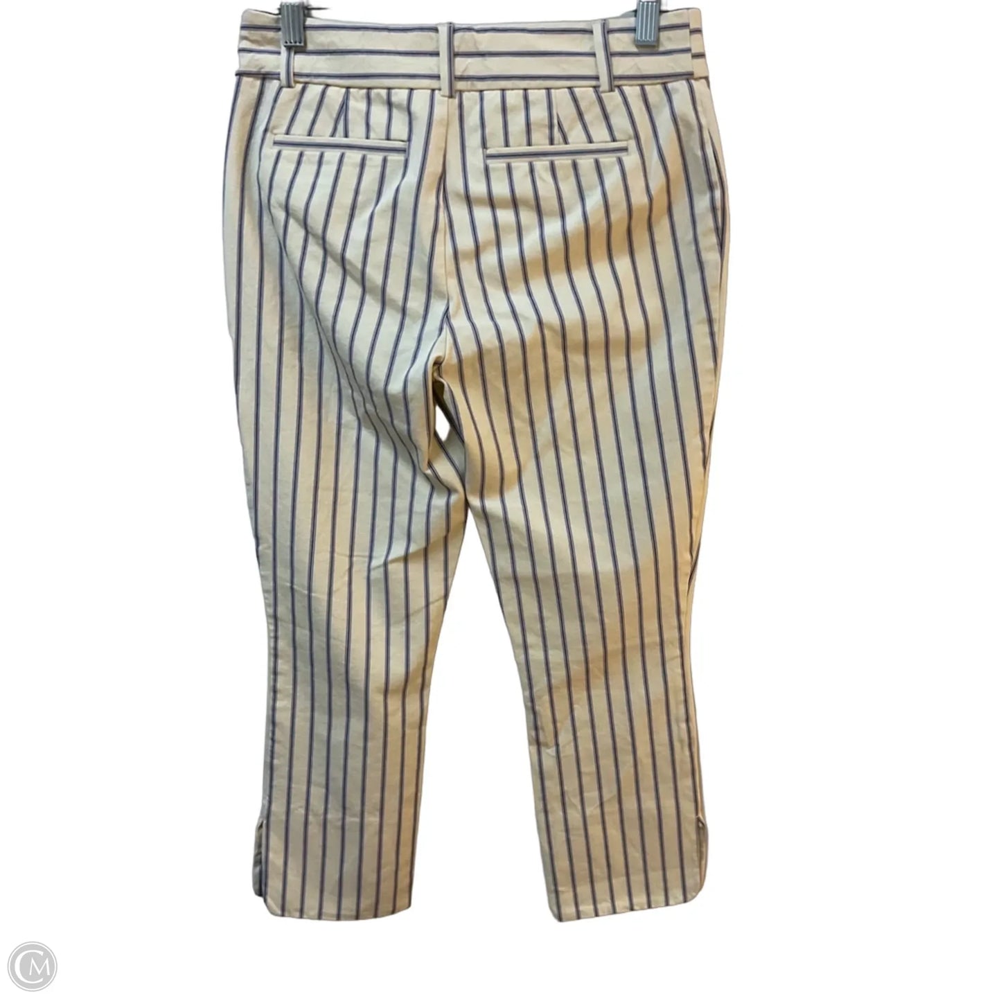 Pants Cropped By Anthropologie In Blue & Cream, Size: 2