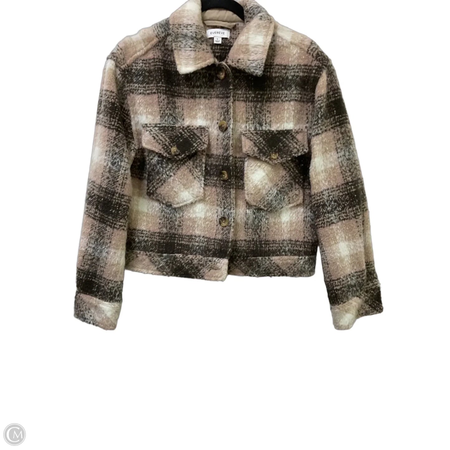 Jacket Fleece By Evereve In Brown & Pink, Size: S