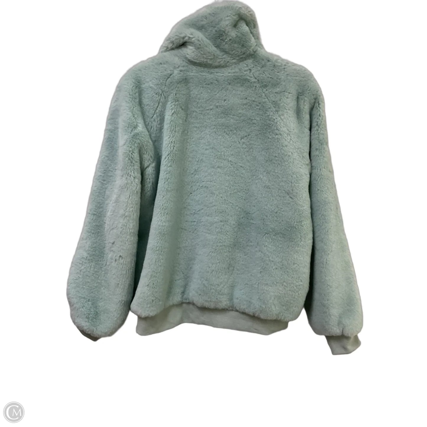 Jacket Faux Fur & Sherpa By Molly Bracken In Aqua, Size: L
