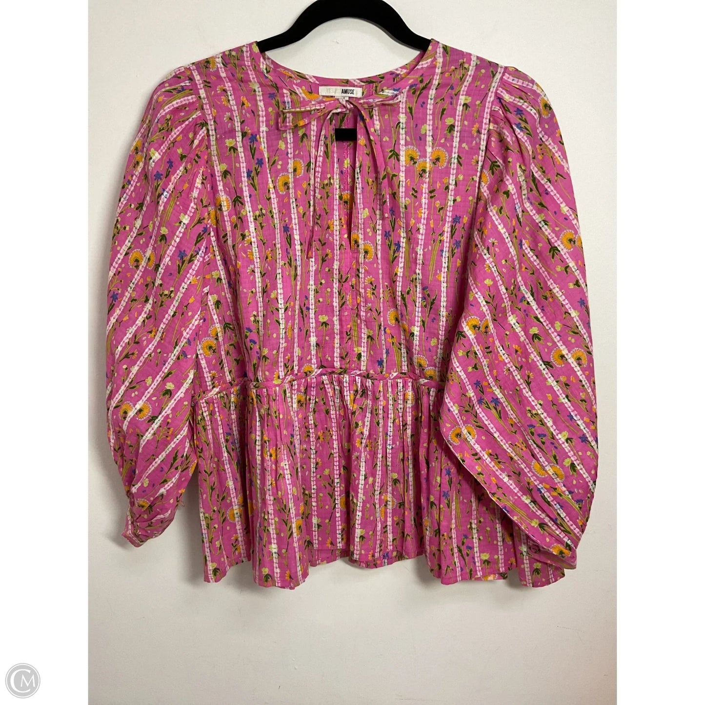 Blouse Long Sleeve By Clothes Mentor In Pink, Size: S