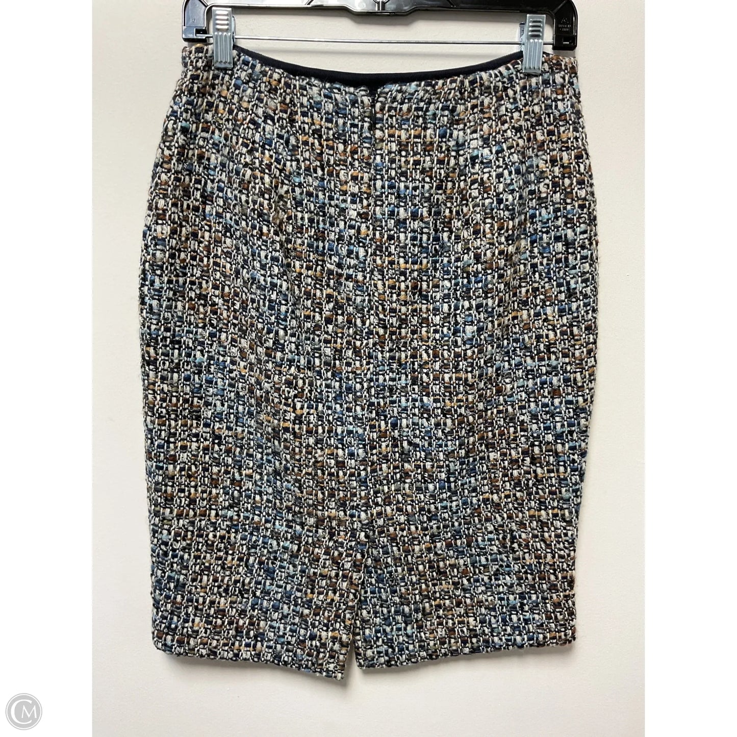 Skirt Midi By Talbots In Blue & Tan, Size: 2