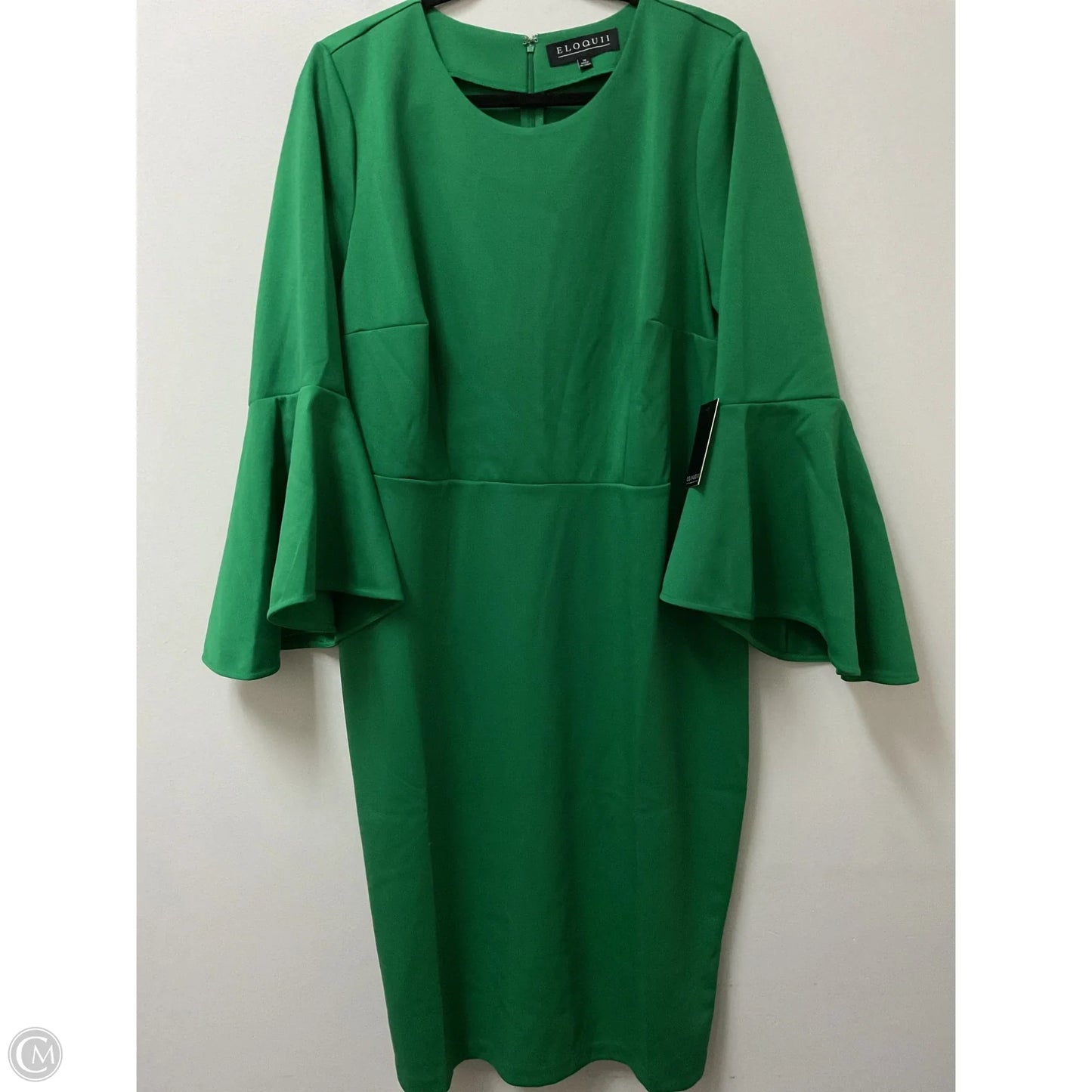 Dress Casual Midi By Eloquii In Green, Size: 2x