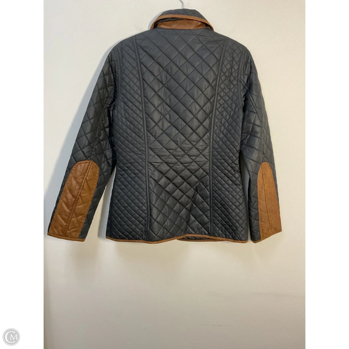 Jacket Puffer & Quilted By Platinum In Black & Brown, Size: S