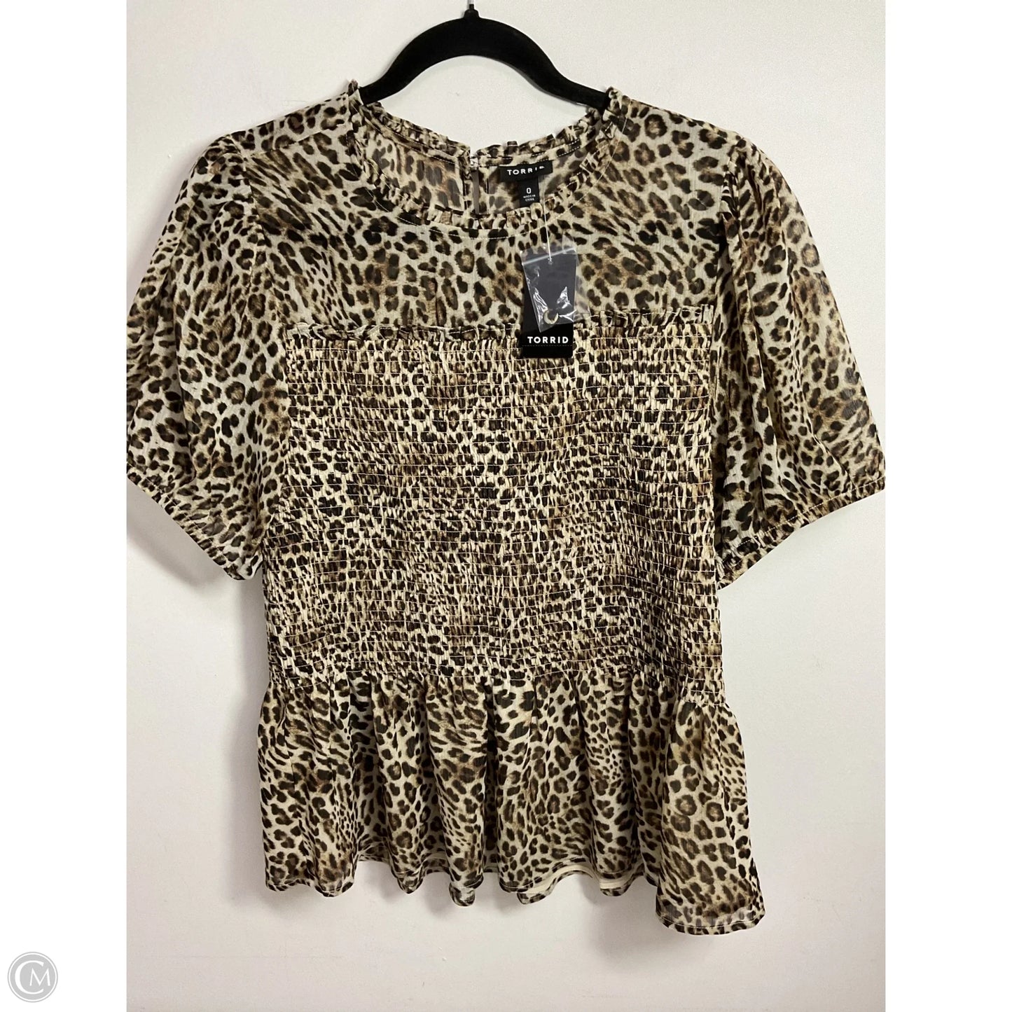 Blouse 3/4 Sleeve By Torrid In Animal Print, Size: L
