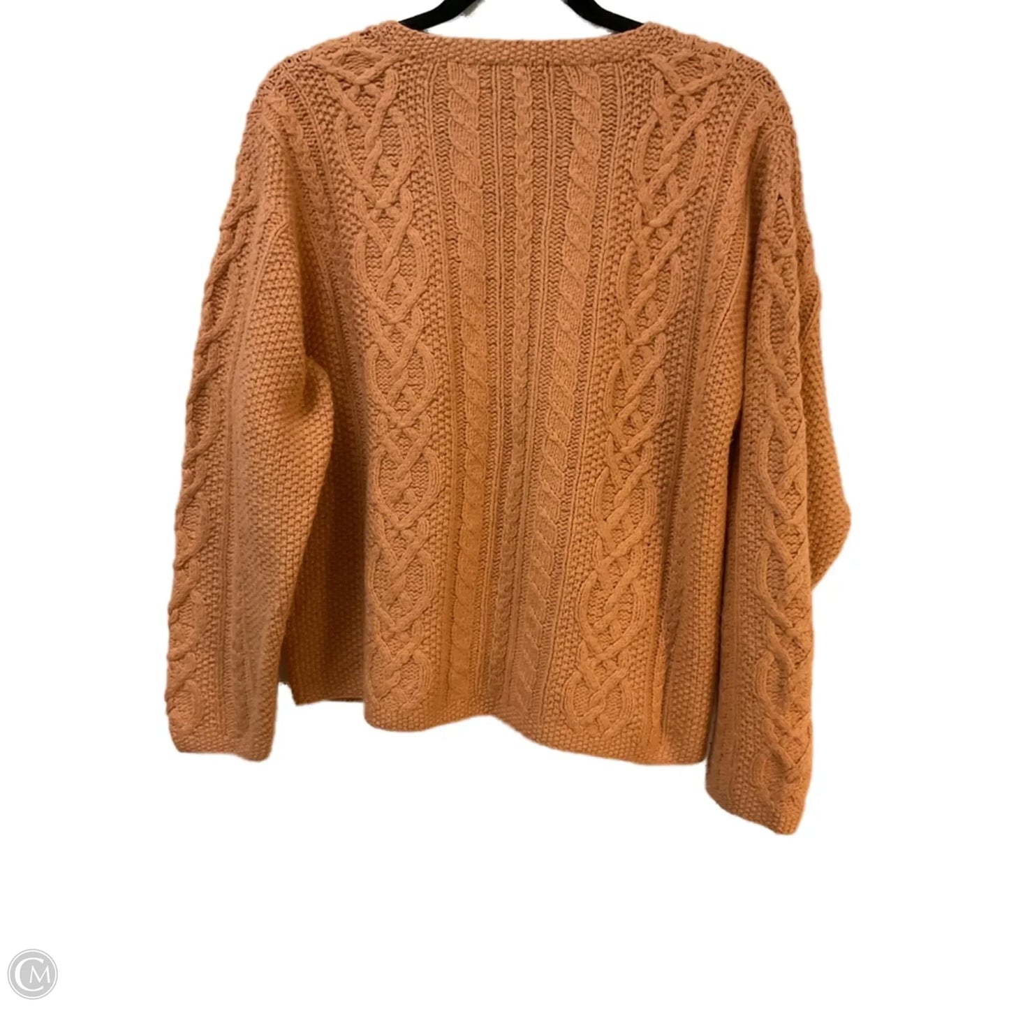 Sweater Cardigan By Icelandic Design In Peach, Size: Xl