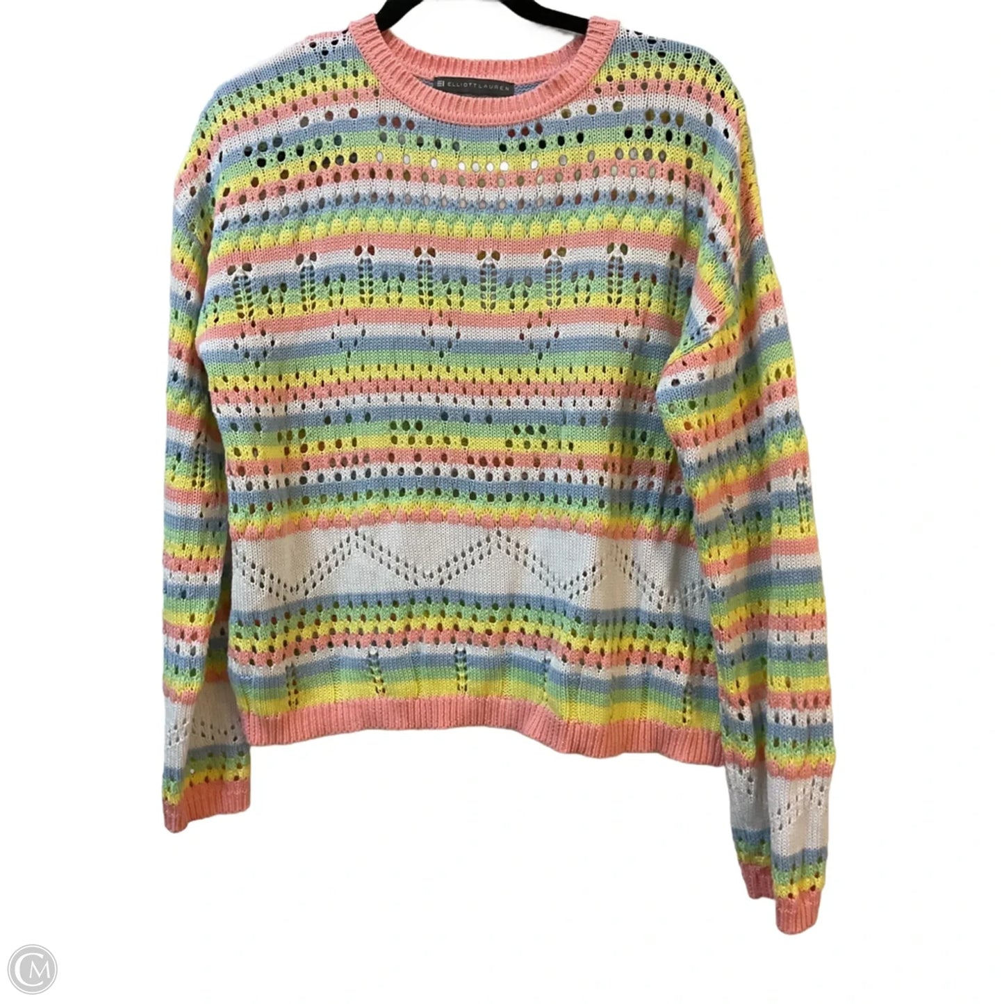 Sweater By Elliott Lauren In Rainbow Print, Size: S