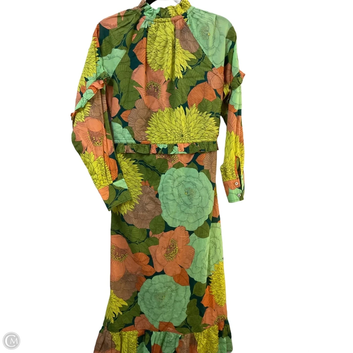 Dress Casual Midi By Farm Rio In Tropical Print, Size: Xs