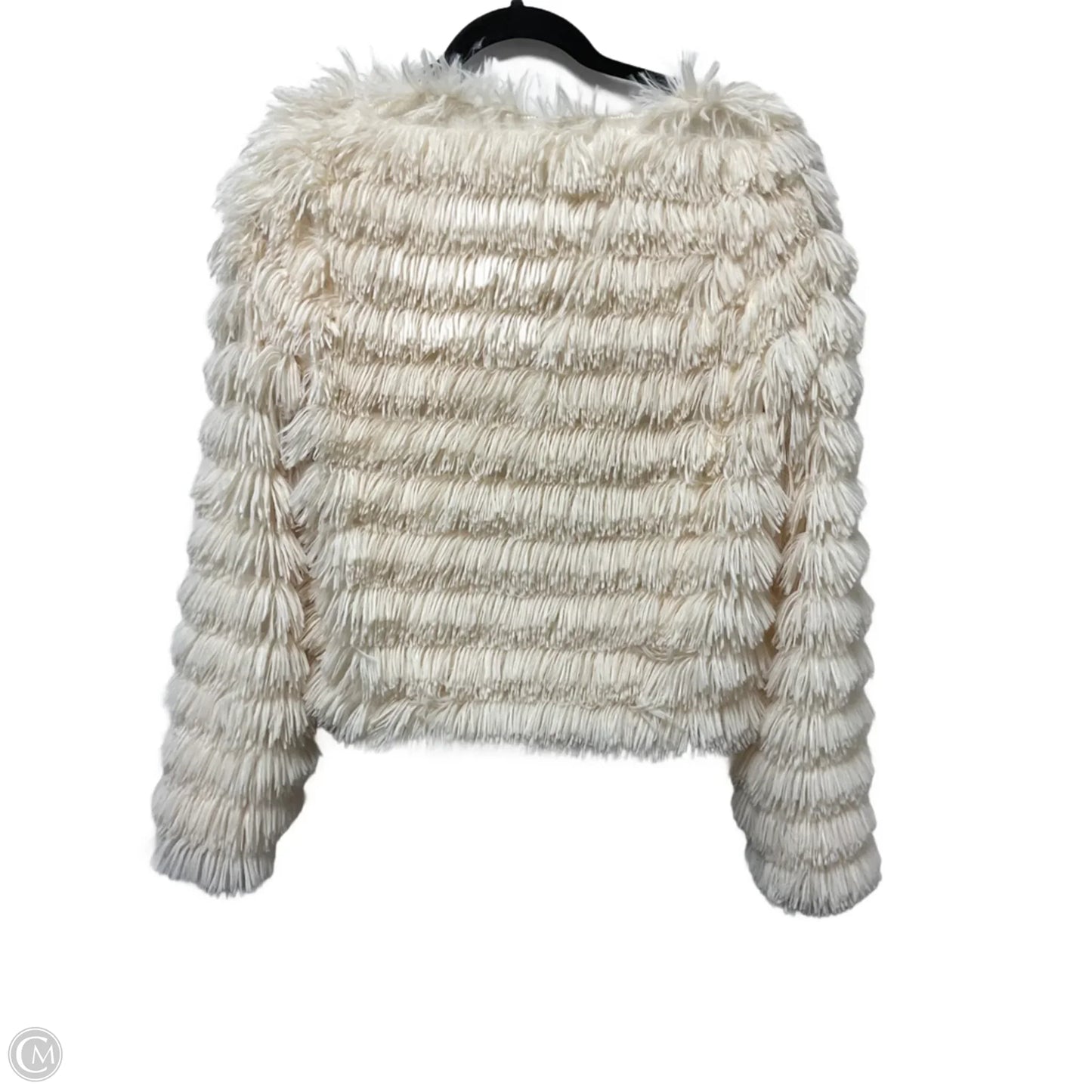 Jacket Faux Fur & Sherpa By Clothes Mentor In Cream, Size: S