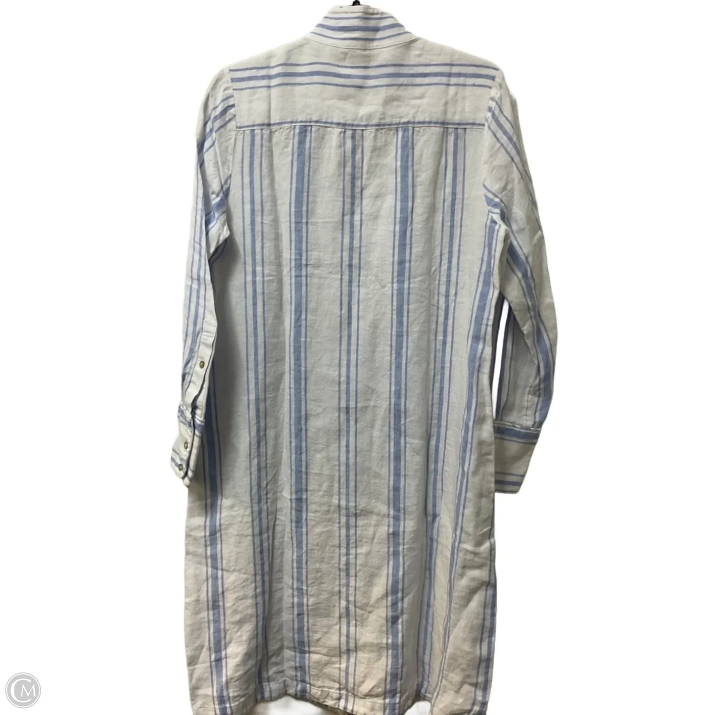 Tunic Long Sleeve By Soft Surroundings In Blue & White, Size: M