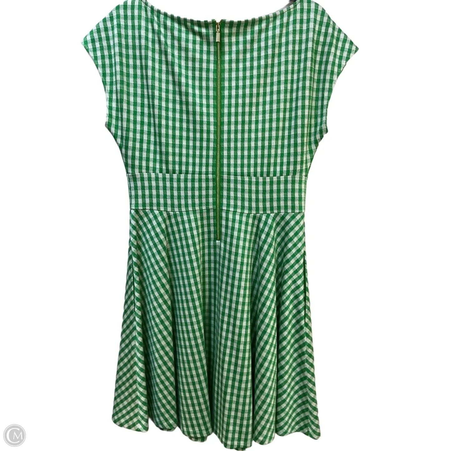 Dress Casual Midi By Kate Spade In Green & White, Size: M