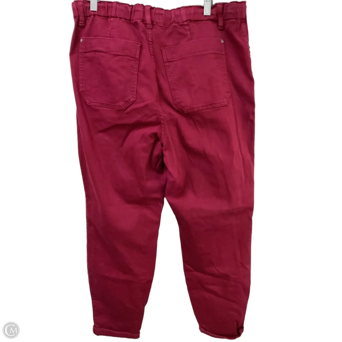 Jeans Wide Leg By Judy Blue In Red Denim, Size: 14
