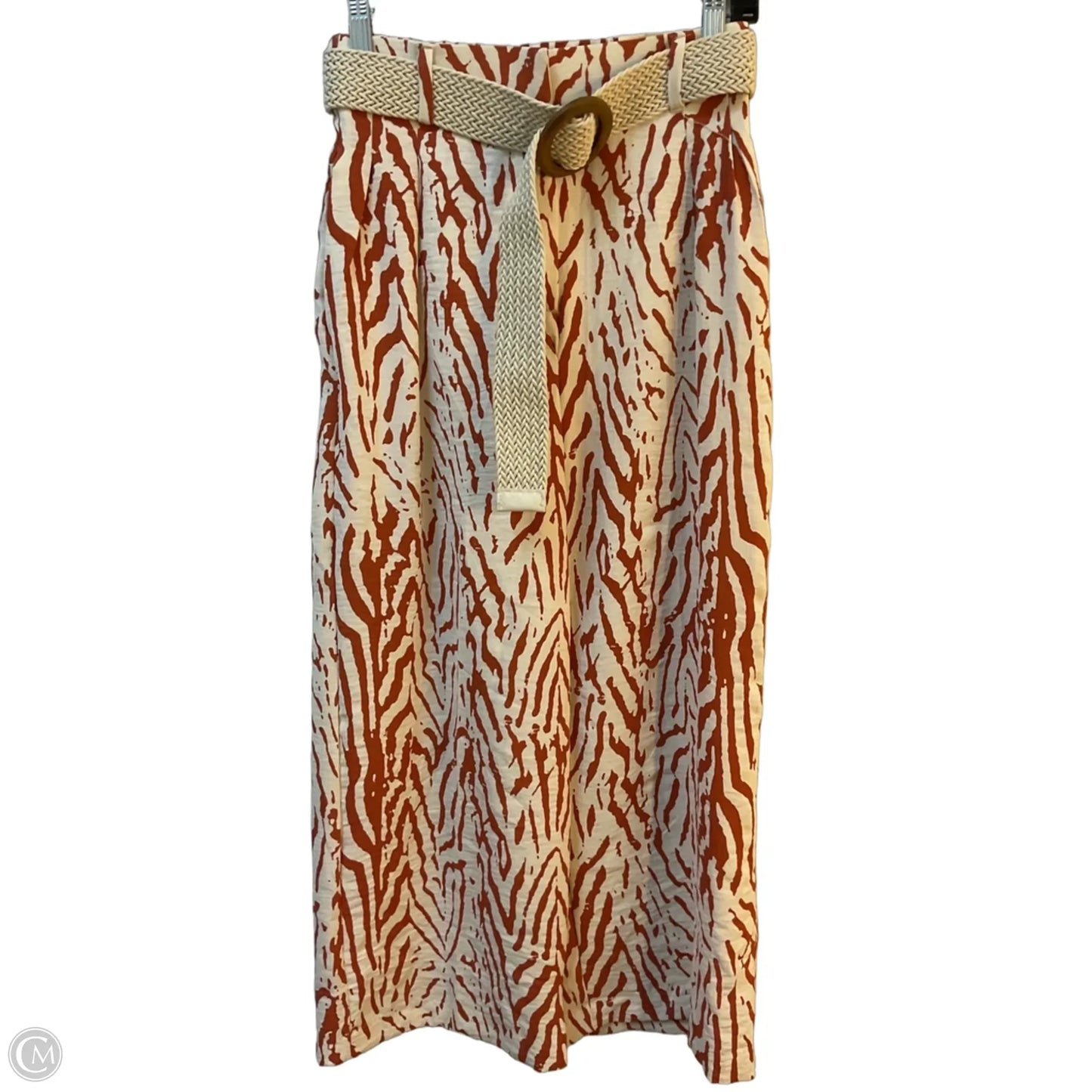 Pants Wide Leg By Clothes Mentor In Cream & Orange, Size: Xs