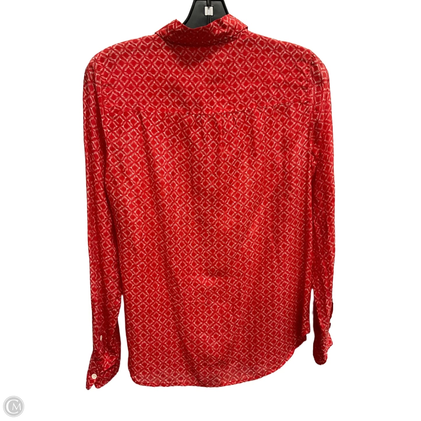 Blouse Long Sleeve By J. Crew In Red, Size: Xs