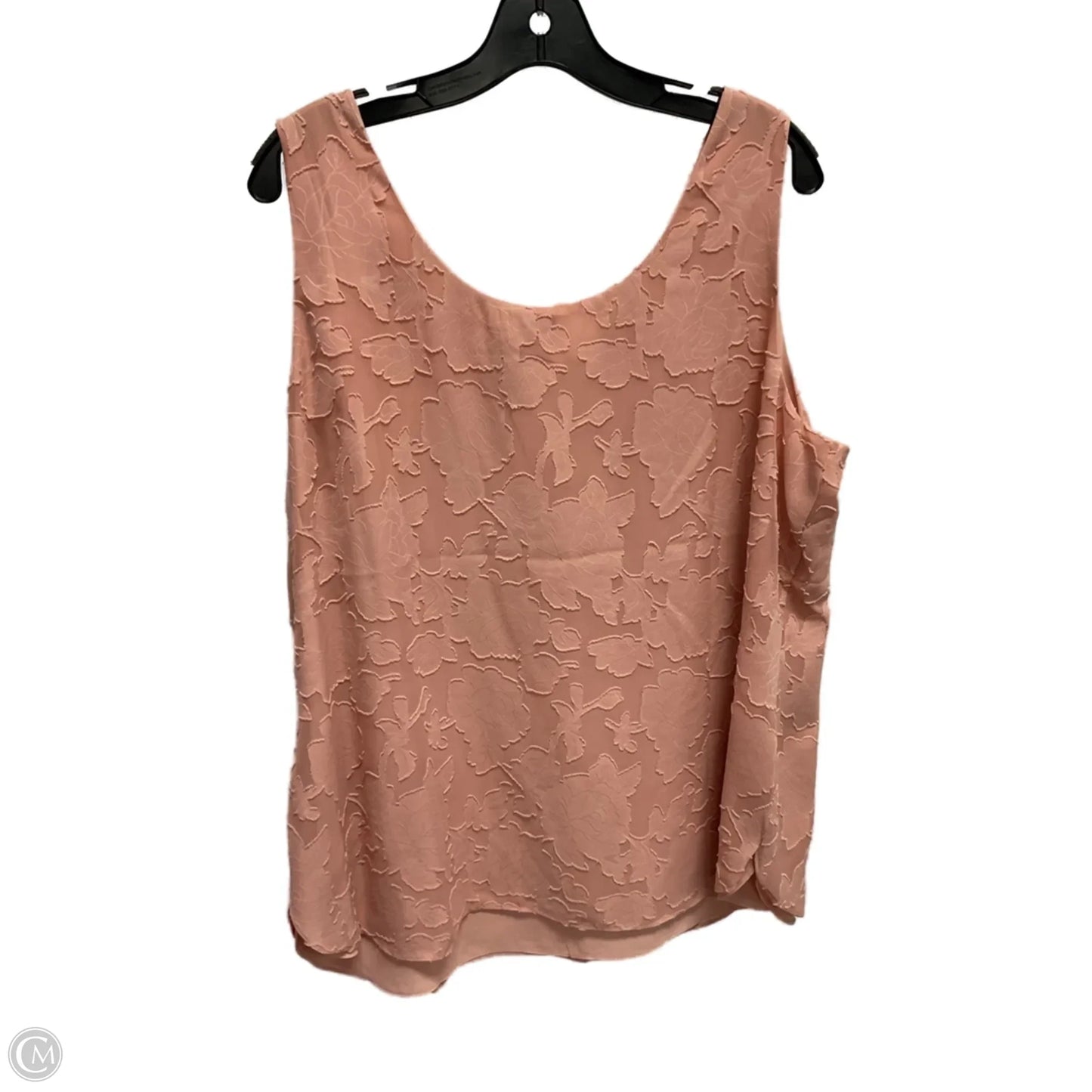 Top Sleeveless By Chicos In Peach, Size: Xl
