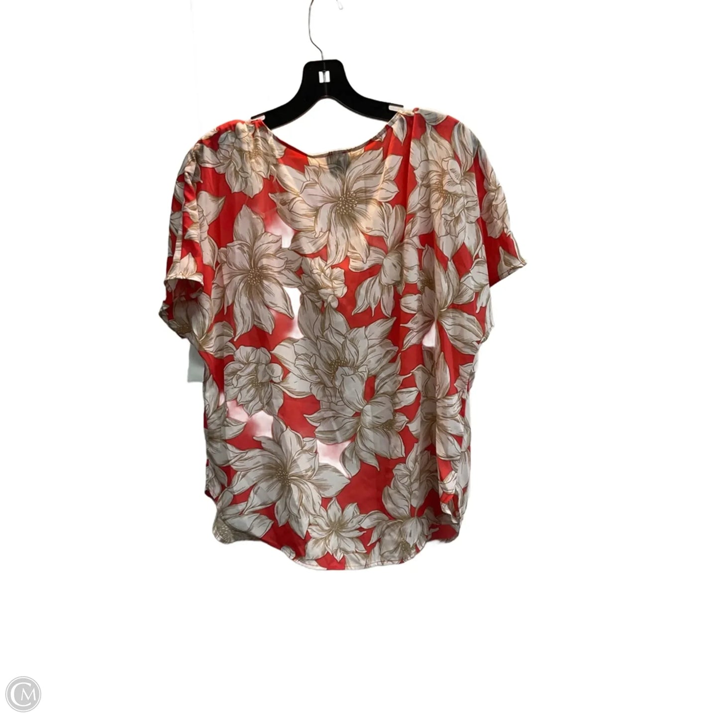 Blouse Sleeveless By Anne Klein In Floral Print, Size: M