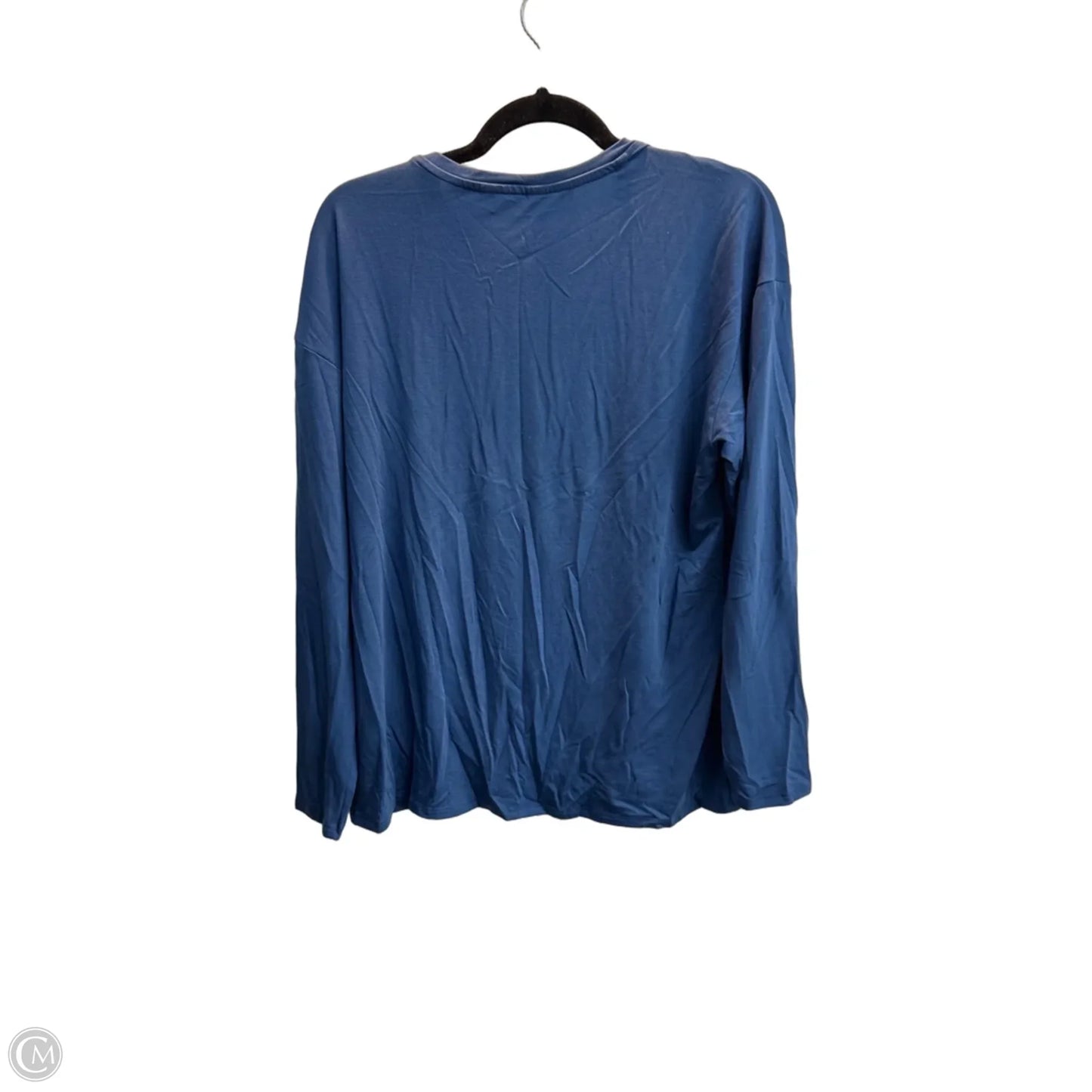 Top Long Sleeve Basic By Time And Tru In Blue, Size: L