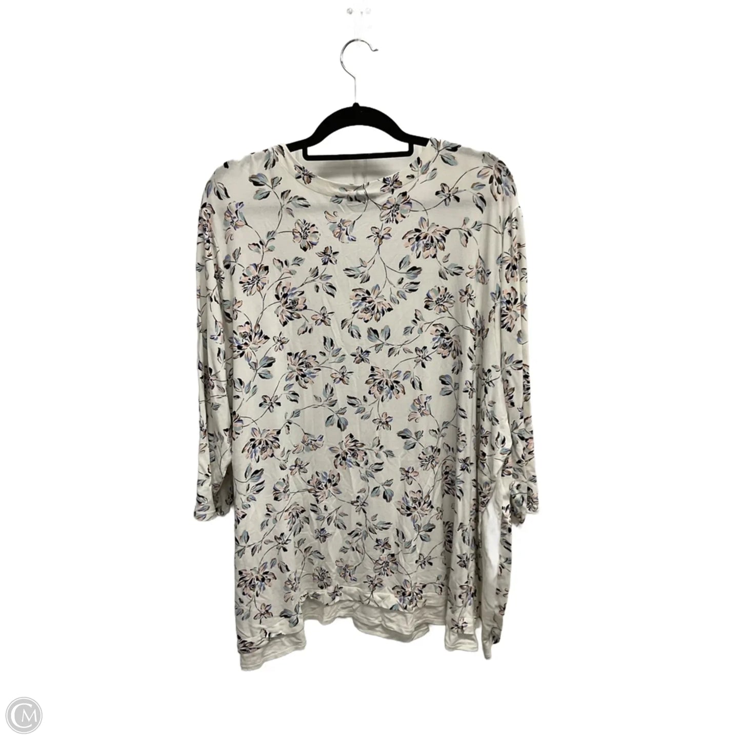 Top Short Sleeve By J. Jill In Floral Print, Size: 4x