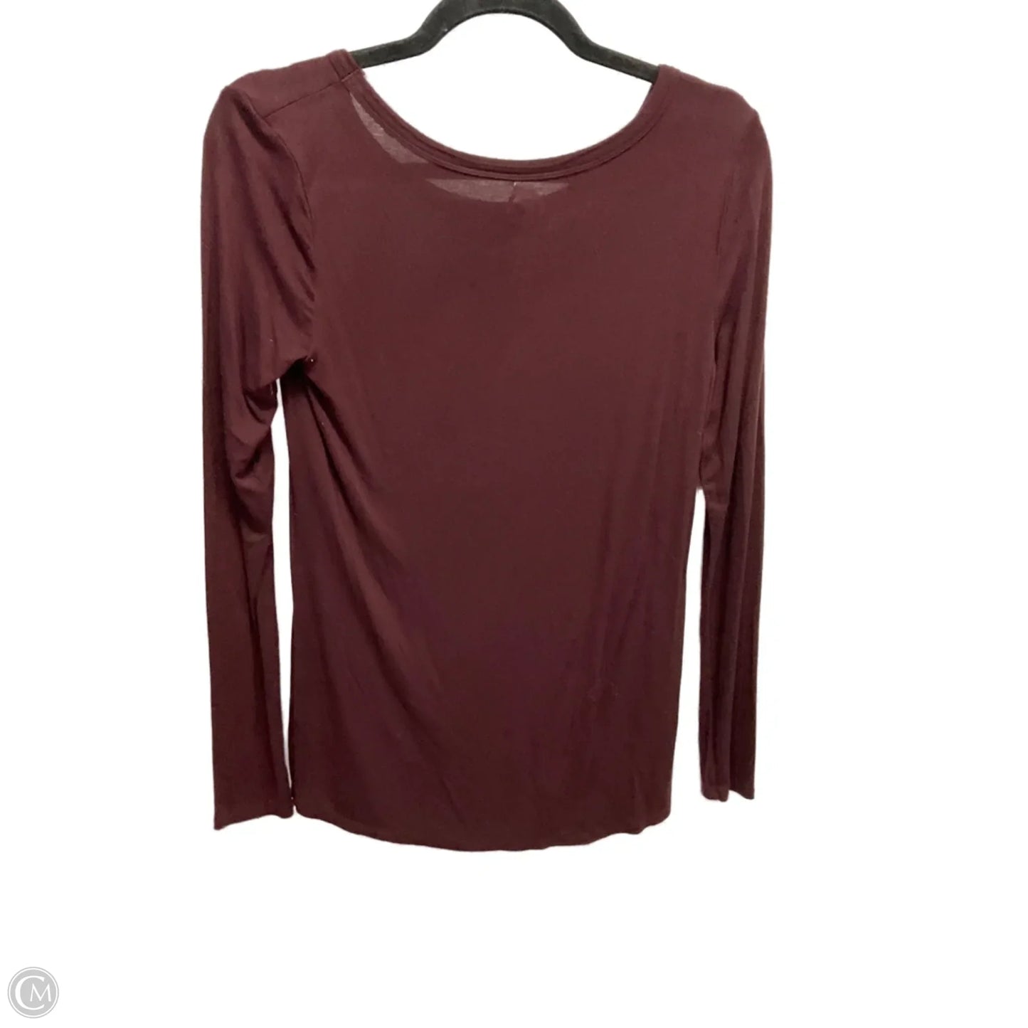 Top Long Sleeve Basic By Maurices In Maroon, Size: Xs