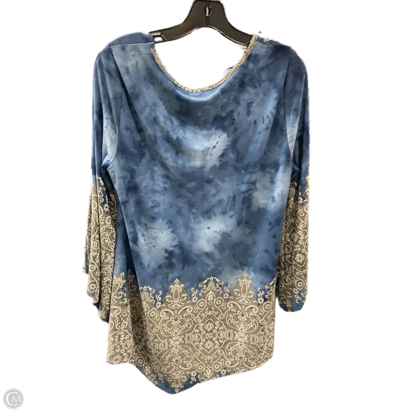 Tunic 3/4 Sleeve By Cocomo In Blue, Size: L