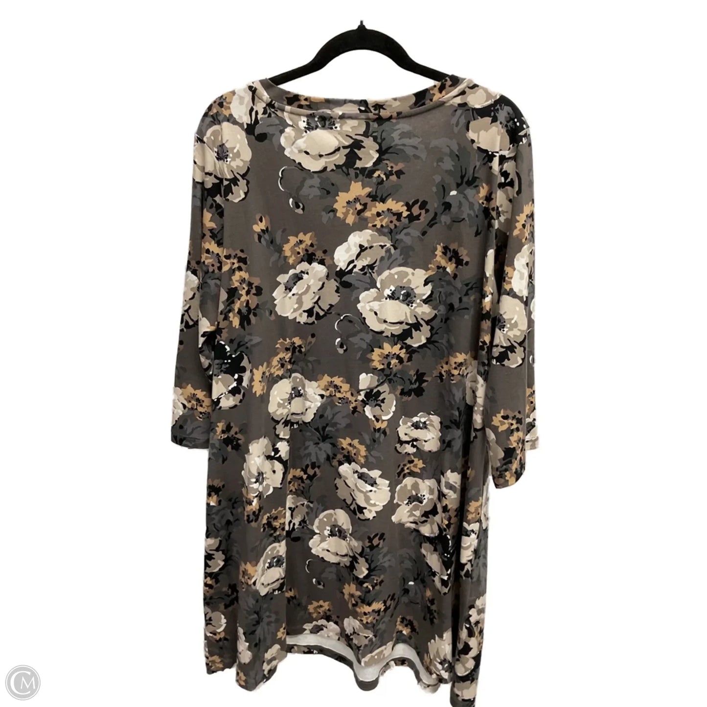 Tunic 3/4 Sleeve By Isaac Mizrahi Live Qvc In Floral Print, Size: 2x