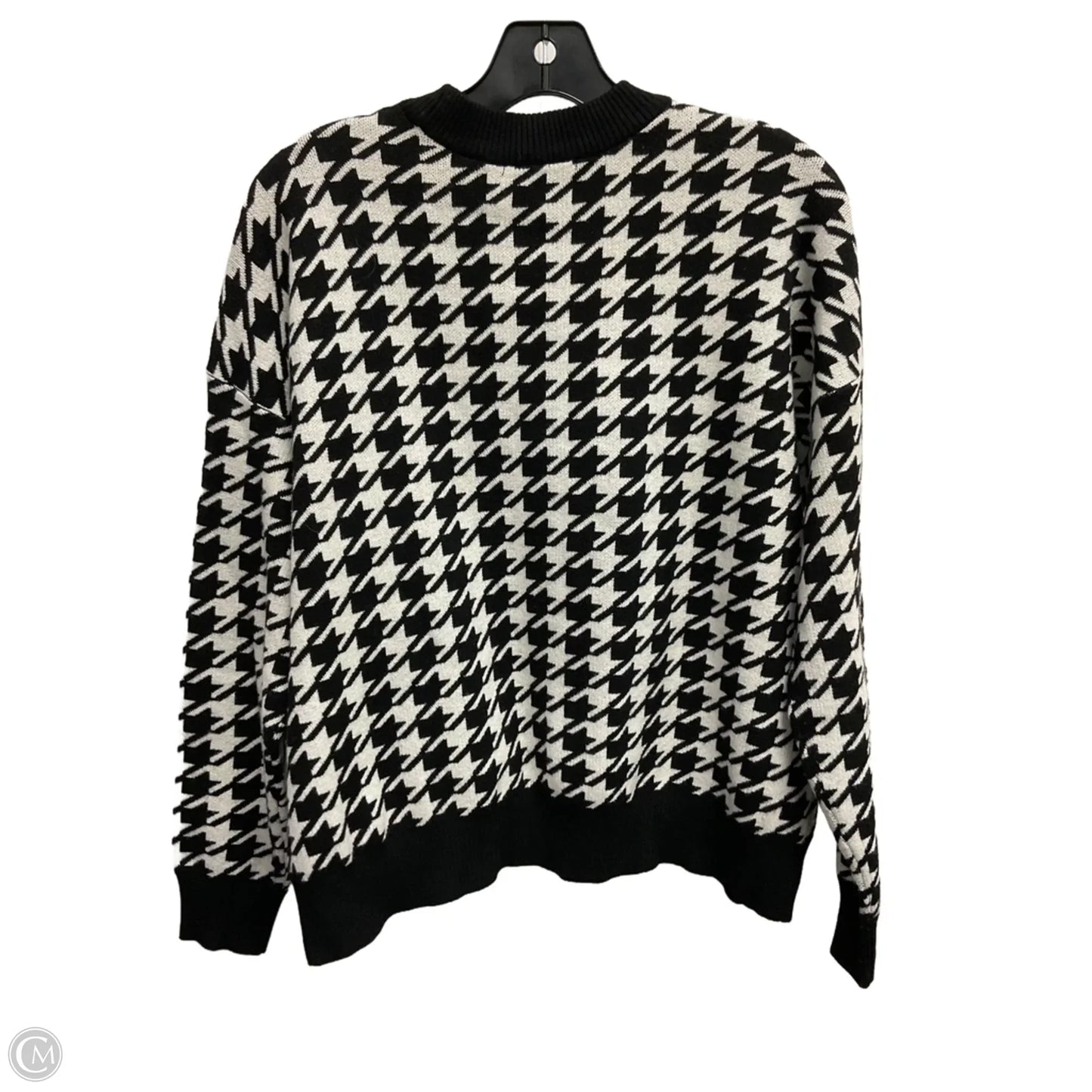 Sweater By Tahari In Black & White, Size: M