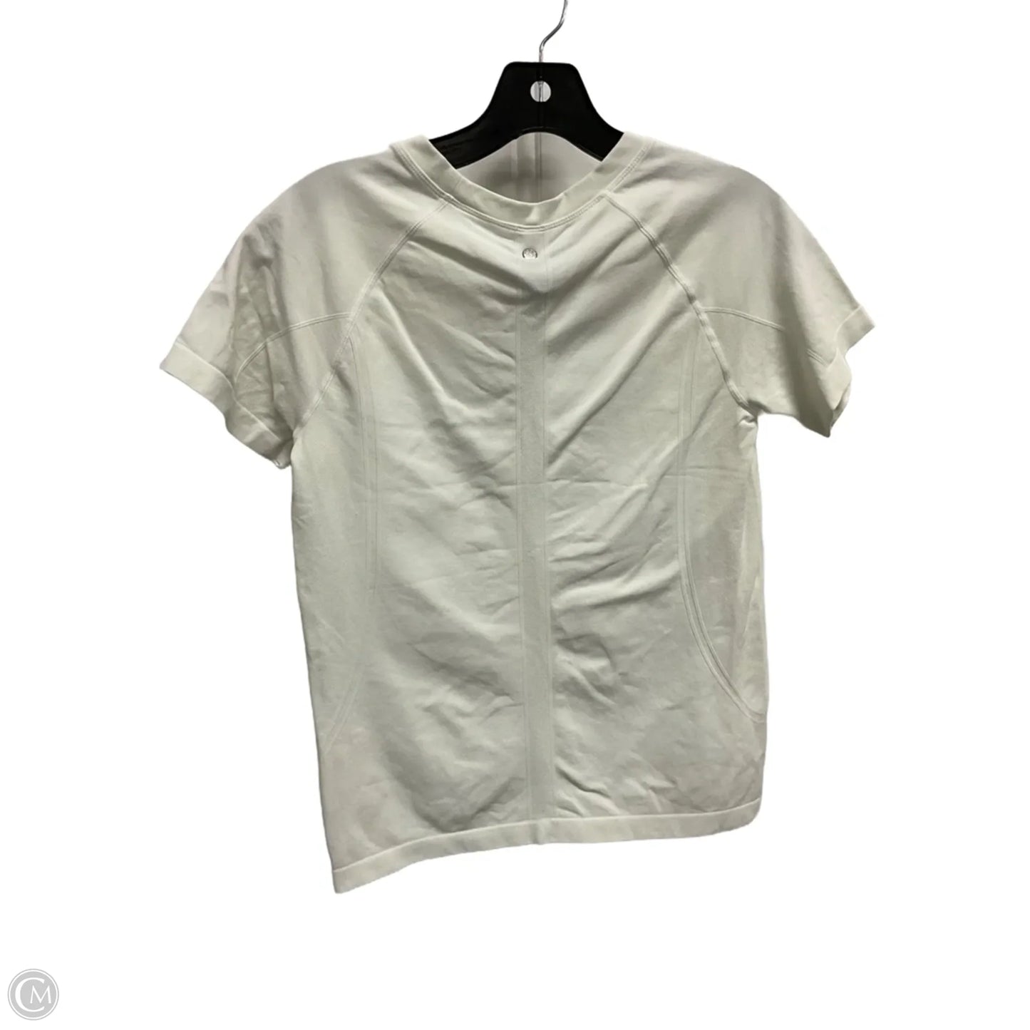 Athletic Top Short Sleeve By Lululemon In White, Size: S