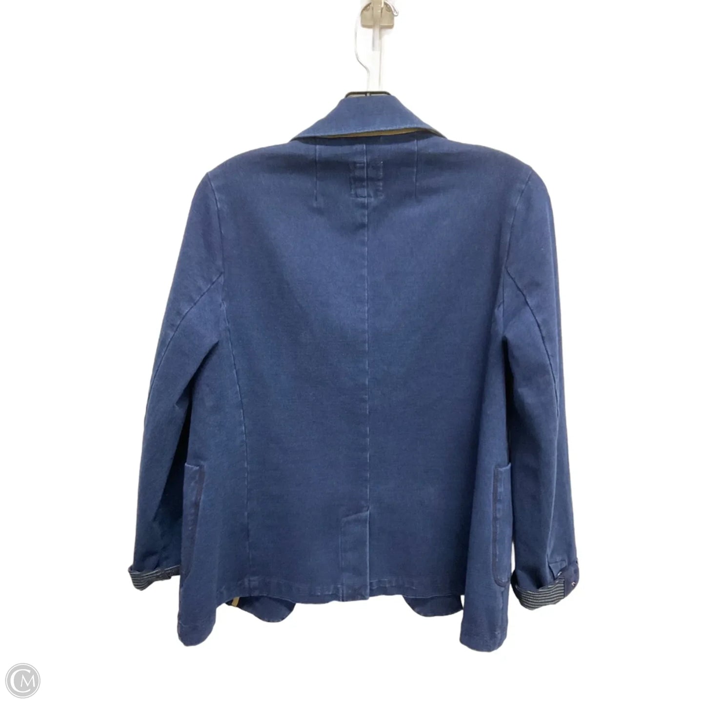 Blazer By Clothes Mentor In Blue Denim, Size: M