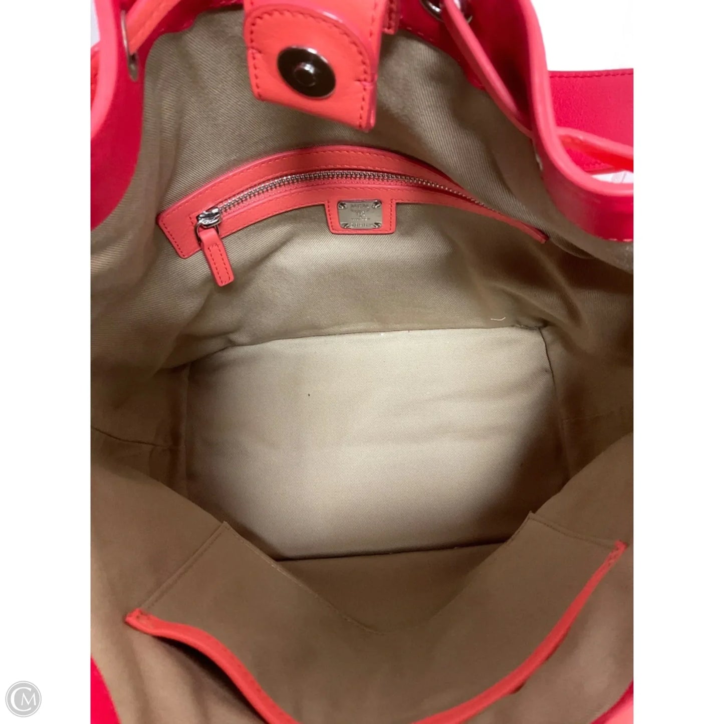 Essential Drawstring Monogram Shoulder Bag By Mcm, Size: Medium