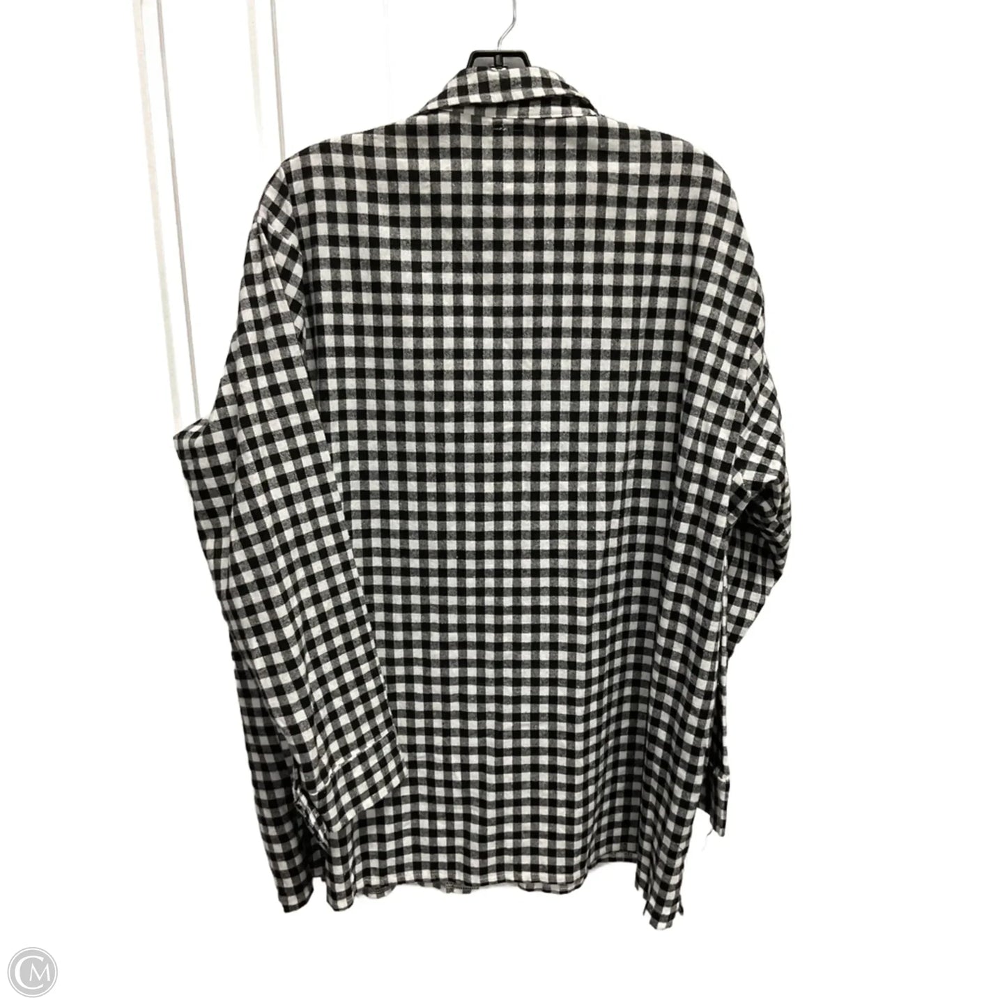 Blouse Long Sleeve By Clothes Mentor In Checkered Pattern, Size: 3x