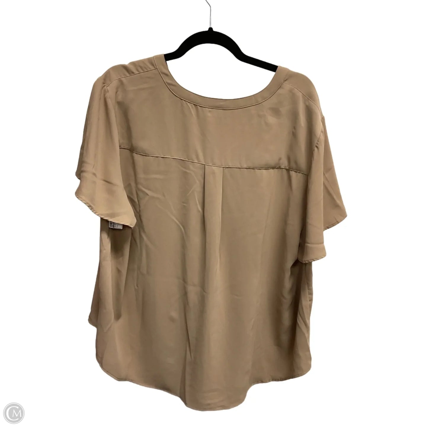 Blouse Short Sleeve By Torrid In Beige, Size: L