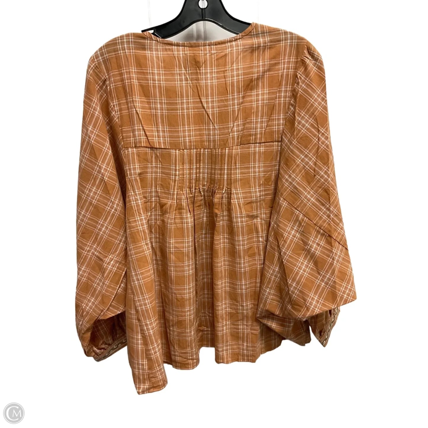 Top Long Sleeve By Easel In Orange, Size: S