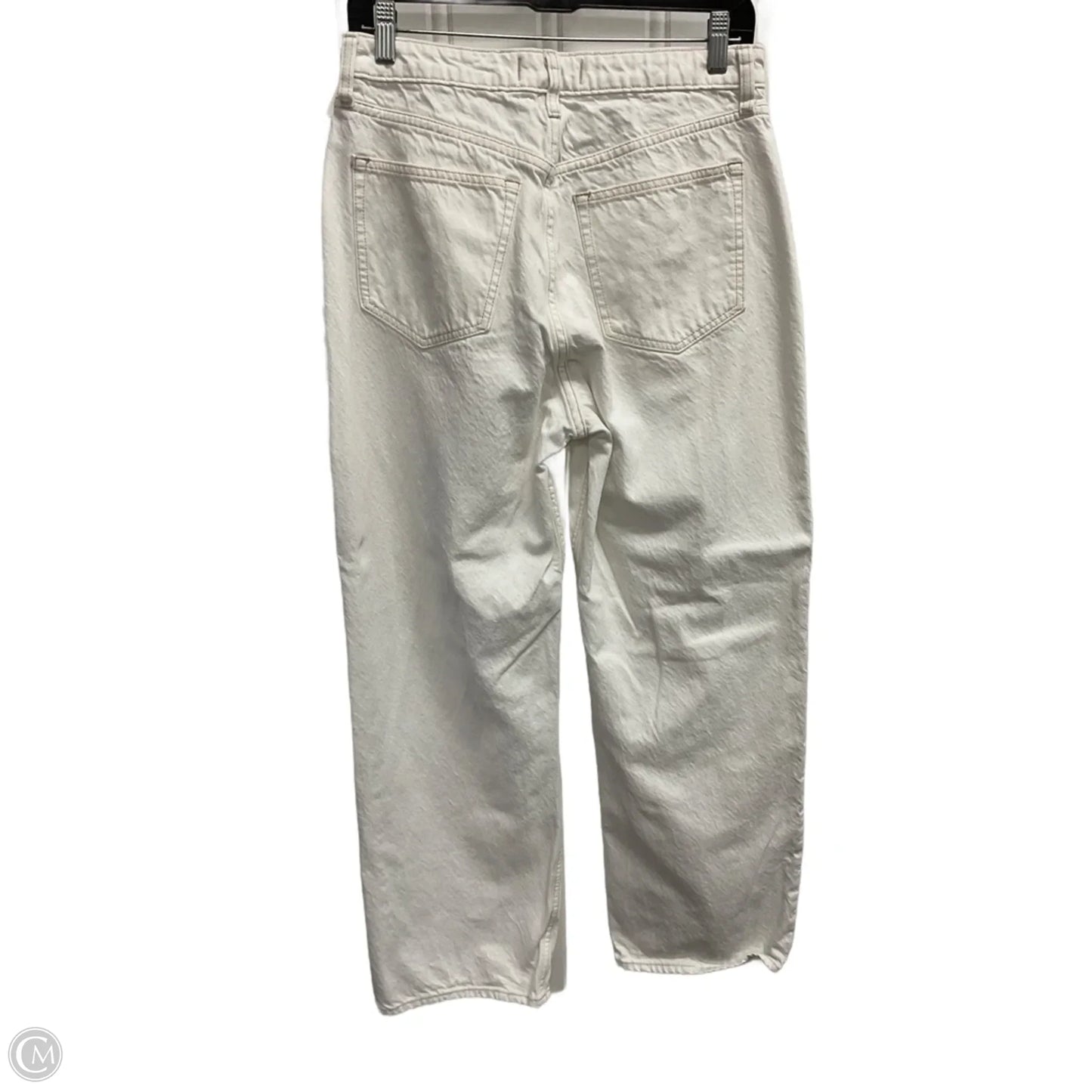 Jeans Wide Leg By Abercrombie And Fitch In White Denim, Size: 10