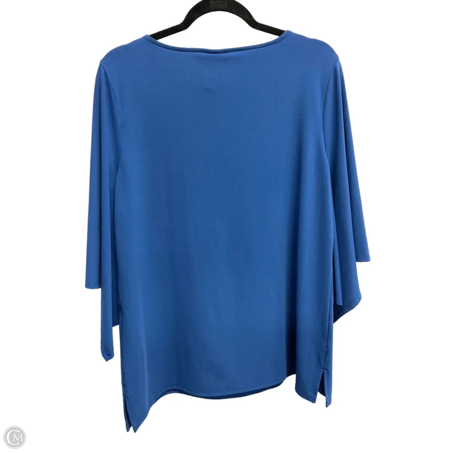 Top 3/4 Sleeve By Chicos In Blue, Size: L