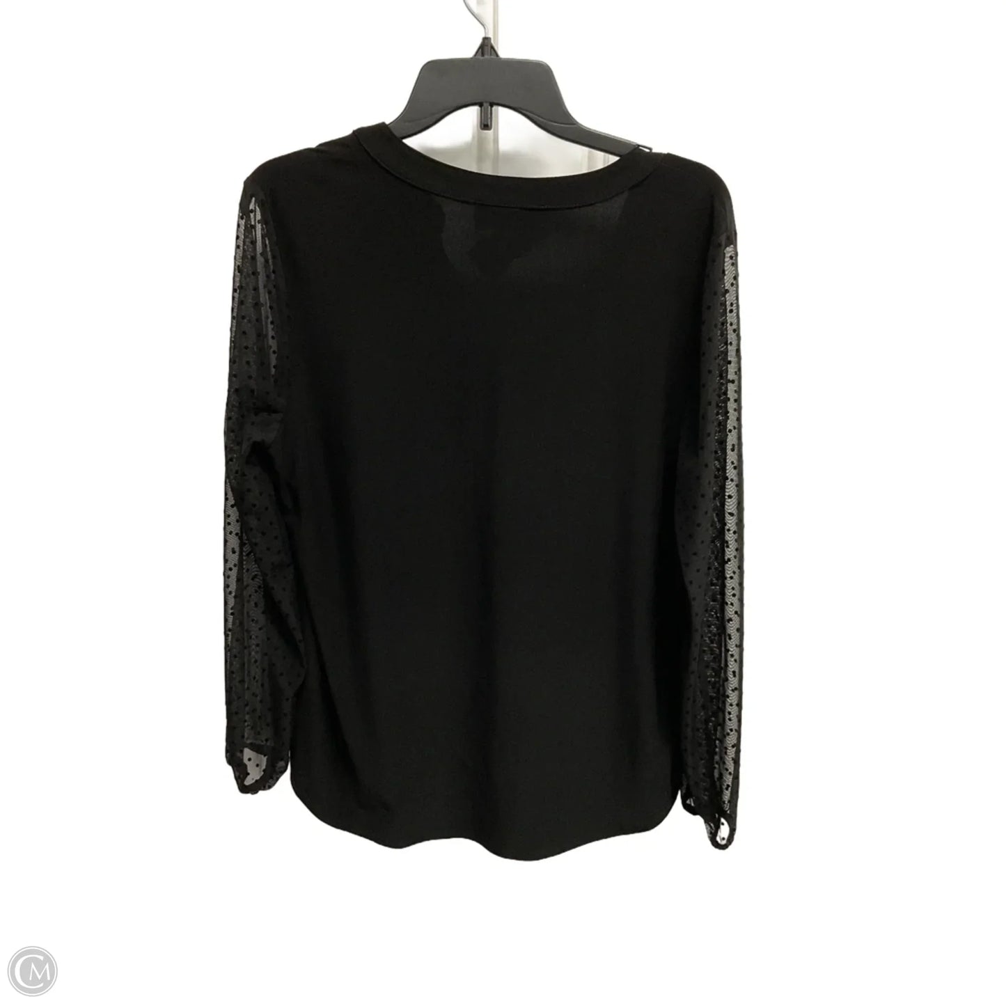 Blouse Long Sleeve By Evan-picone In Black, Size: L