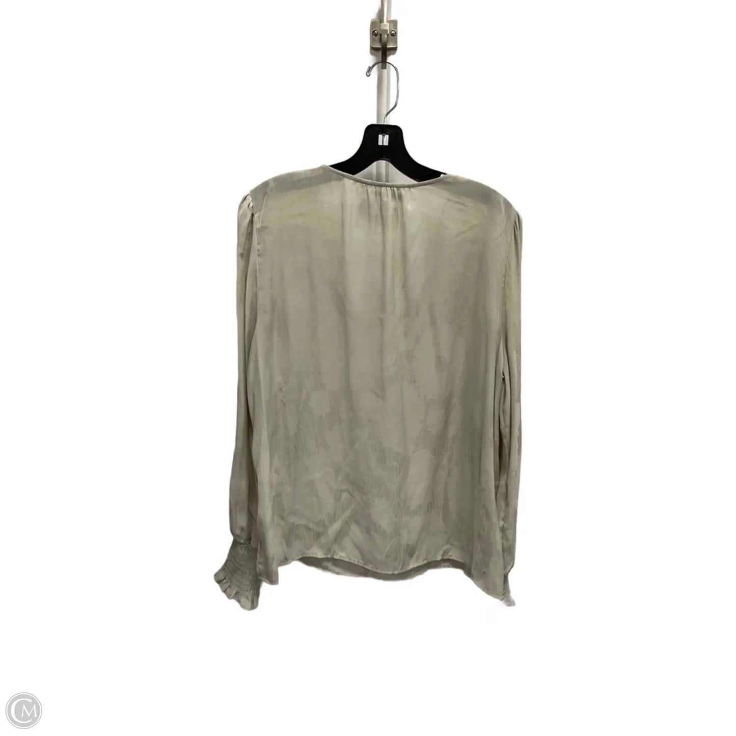 Blouse Long Sleeve By Ryegrass In Grey, Size: L