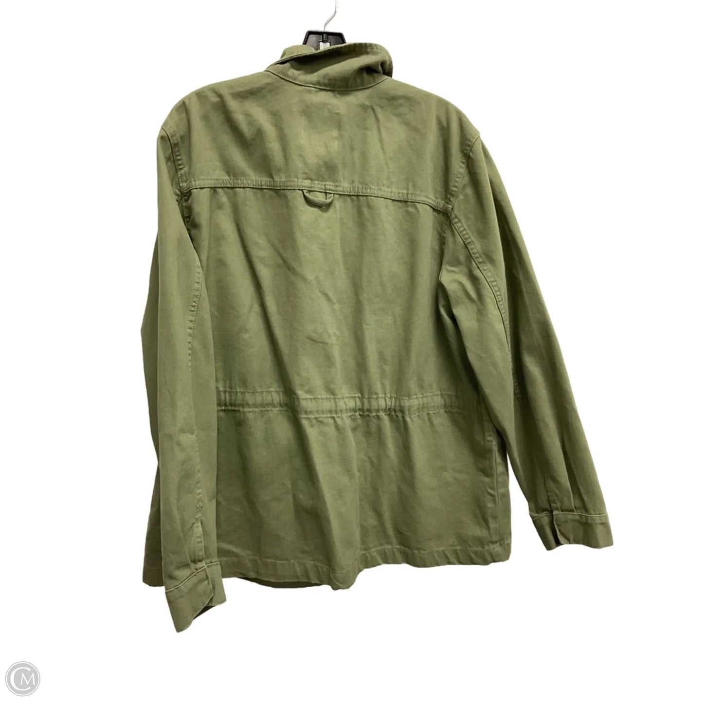 Jacket Utility By Vintage America In Green Denim, Size: Xxl