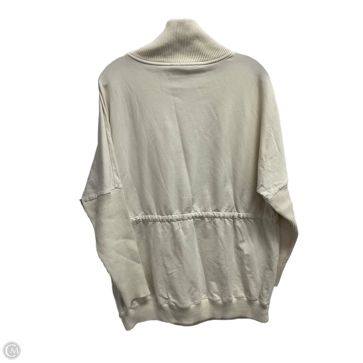 Athletic Top Long Sleeve Collar By Varley In Cream, Size: S