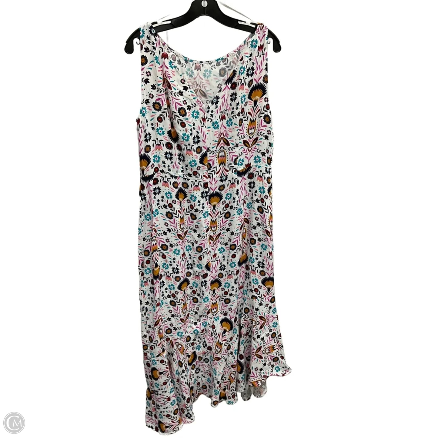 Dress Casual Midi By Boden In Floral Print, Size: L