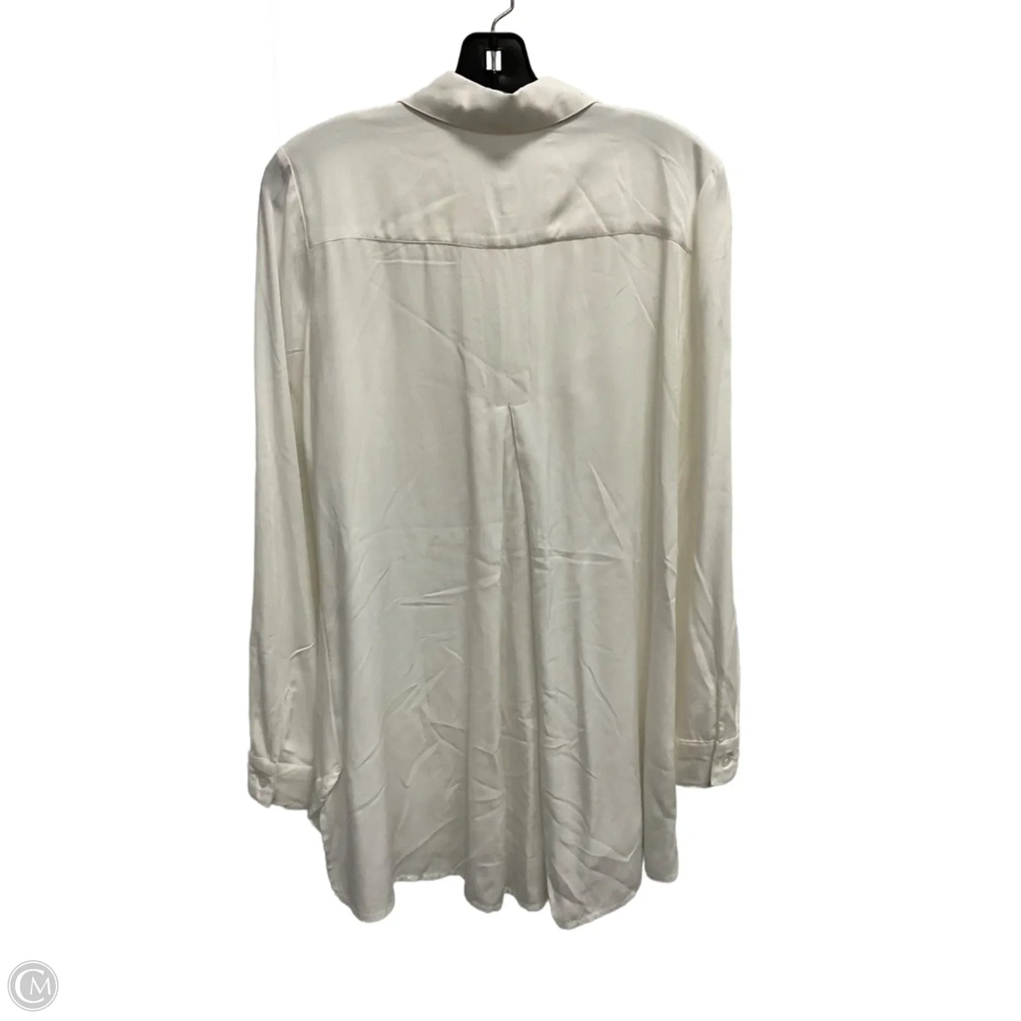 Blouse Long Sleeve By Chicos In White, Size: S